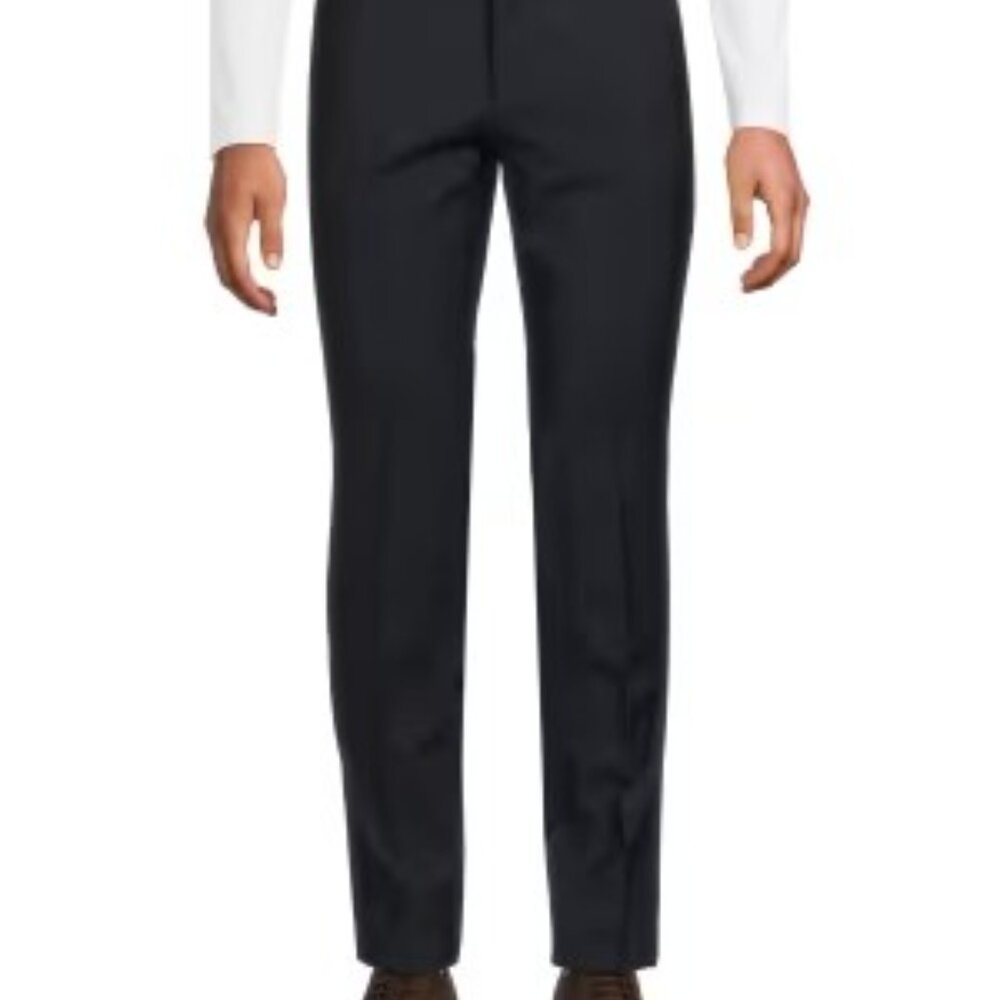 Hugo Boss Men's Aldon Hartley Black Wool Suit/Dress Pants Unhemmed NWT 46R